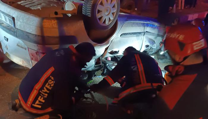 Malatya’da korkunç bir kaza! Sığınağa çarparak tersine döndü: 1 ölü, 1 yaralı